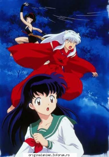 poze cu Inuyasha - aici e Inuyasha, Kagome si fata aia cu parul dar - Poze Anime
